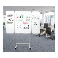 Best Magnetic Mobile Folding Dry-Erase Whiteboard, 40