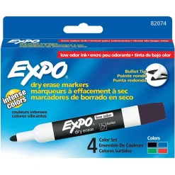Expo Dry Erase Markers, Bullet Point, Assorted, 4/Pack (82074) Sale