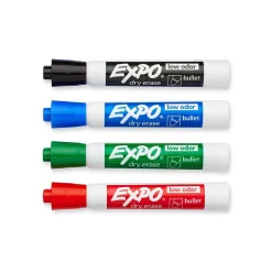 Expo Dry Erase Markers, Bullet Point, Assorted, 4/Pack (82074) Sale