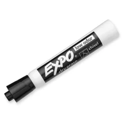 Expo Dry Erase Markers, Chisel Tip, Black, 4/Pack (80661) Outlet