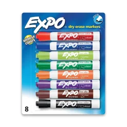 Expo Dry Erase Markers, Chisel Tip, Assorted, 8/Pack (80678) Online