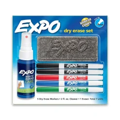 Expo Dry Erase Starter Set, Fine Tip, Assorted, 5/Pack (80675) Best