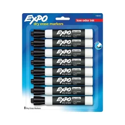 Expo Dry-Erase Marker, Chisel Tip, Black, 8/Pack (1980443) Sale