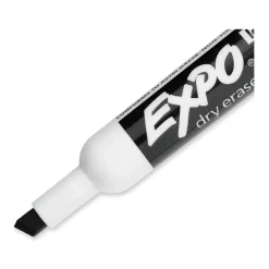 Expo Dry-Erase Marker, Chisel Tip, Black, 8/Pack (1980443) Sale