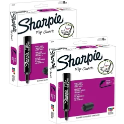 Expo ® Flip Chart® Marker, Bullet Tip, Assorted Colors, 8 Per Pack, 2 Packs (SAN22478-2) New