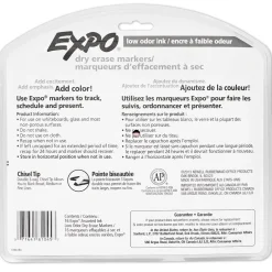 Expo Low Oder Dry Erase Markers, Chisel Tip, Assorted Inks, 16/Pack (81045)