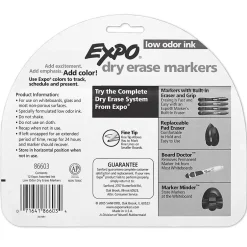 Expo Low Oder Dry Erase Markers, Fine Tip, Assorted Inks, 12/Pack (SAN86603) Discount