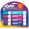 Expo Low Odor Marker, Vibrant Colors, Chisel Tip, 4/Pack (1927523) Clearance
