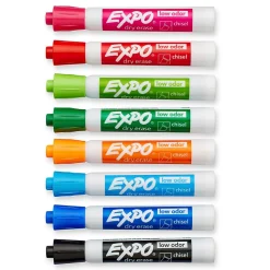 Expo Tank Dry Erase Markers, Chisel Tip, Assorted Inks, 8/Pack (1743032) Hot