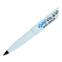 Expo Vis-a-Vis Wet Erase Marker, Fine Tip, Black Ink, 5/Pack (16665/2134050) Hot
