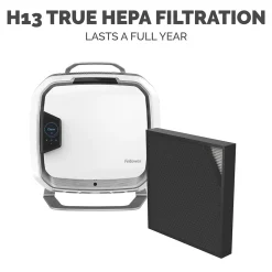 Air Purifiers<Fellowes Array AS1 True HEPA Floor-Standing Air Purifier, 5-Speed, White (5884201)
