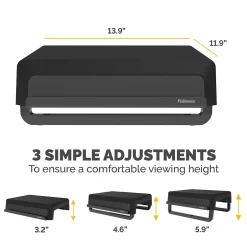 Fellowes Breyta Collection Adjustable Monitor Stand, (100098502)* Monitor Mounts & Stands