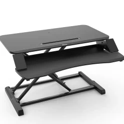 Outlet Corsivo 32"W Manual Adjustable Standing Desk Converter, Black (8091001) Standing Desks