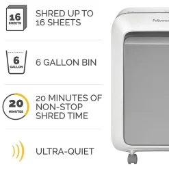 Fellowes LX210 16-Sheet Micro-Cut Shredder (5015301)* Shredders & Accessories