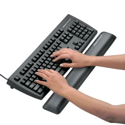 Fellowes Microban Gel Wrist Rest, Graphite (9175301)* Ergonomic Wrist Rests