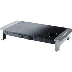 Fellowes Office Suites Premium Monitor Riser, Monitors up to 80 lbs.,Black/Silver (8031001)* Monitor Mounts & Stands