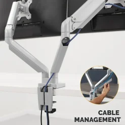 Fellowes Platinum Series Adjustable Dual Arms, Up to 32