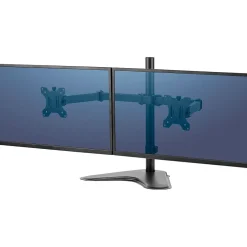 Fellowes Professional Series Free-standing Dual Horizontal Monitor Arm, Up to 27", Black (8043701 )* Monitor Mounts & Stands