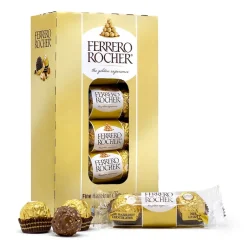 Chocolate<Ferrero Rocher Assorted Hazelnut Milk Chocolate Truffle, 1.3 oz., 12/Pack (220-02059)