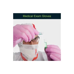 FifthPulse Powder Free Vinyl Exam Gloves, Latex Free, Small, Pink, 100/Box (FMN100041)