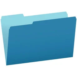 Pendaflex File Folders, Recycled, 2-Tone , Legal Size, Top Tab, 1/3 Cut, 100/Box Blue Outlet