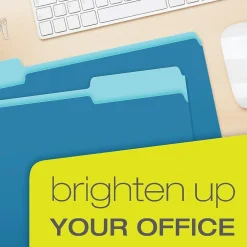 Pendaflex File Folders, Recycled, 2-Tone , Legal Size, Top Tab, 1/3 Cut, 100/Box Blue Outlet