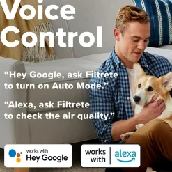 Air Purifiers<Filtrete Large Room RAP Device True HEPA Tower Air Purifier, WiFi Enabled, White (FAP-ST02N)