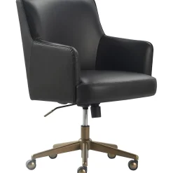 Clearance Belmont Ergonomic Leather Swivel Executive Chair, Charcoal (CHR10061C) Office Chairs