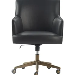 Clearance Belmont Ergonomic Leather Swivel Executive Chair, Charcoal (CHR10061C) Office Chairs