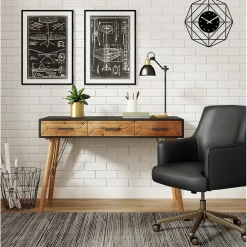 Clearance Belmont Ergonomic Leather Swivel Executive Chair, Charcoal (CHR10061C) Office Chairs