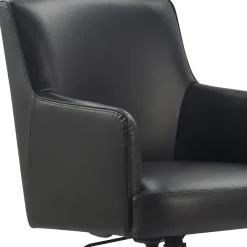 Clearance Belmont Ergonomic Leather Swivel Executive Chair, Charcoal (CHR10061C) Office Chairs