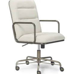 Clearance Franklin Bonded Leather Computer and Desk Chair, Cream White (CHR10060D) Office Chairs