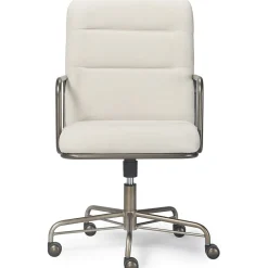 Clearance Franklin Bonded Leather Computer and Desk Chair, Cream White (CHR10060D) Office Chairs