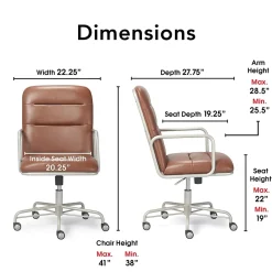 Discount Franklin Bonded Leather Computer and Desk Chair, Camel (CHR10060B) Office Chairs