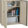 Outlet 1 Hour Fire Resistant Storage Cabinet, 3-Shelf, Parchment, 19 1/4"D, Inside Delivery File Cabinets