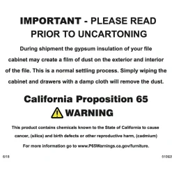 Sale Card, Check and Note File, 6-Drawer, Parchment File Cabinets