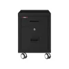 Outlet 2-Drawer Mobile Vertical File Cabinet, Letter/Legal Size, Lockable, Fire Resistant, Black (2M1822-1BL) File Cabinets