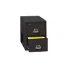 1-Hour Fire Resistant Vertical Cabinet, Letter, 2-Drawer, Black, 27 3/4"H x 17 3/4"W x 31 9/16"D, Truck to Loading Dock File Cabinets