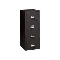Discount 2-Hour Fire Resistant Vertical File Cabinet, Letter, 4-Drawer, Black, 56 3/16"H x 19"W x 31 3/16"D, Inside Delivery File Cabinets