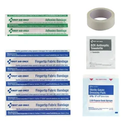 First Aid Kits<First Aid Only Classroom Single Use Pack Refill,9 Pieces, 25 Packs/Carton (91574)