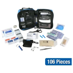 First Aid Kits<First Aid Only Essential On-The-Go First Aid Kit,Fabric Case, 25 Person, 106 Pieces (91281)