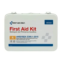 First Aid Kits<First Aid Only Metal First Aid Kit, ANSI 2015 Class A, 25 People, 89 Pieces (90560)