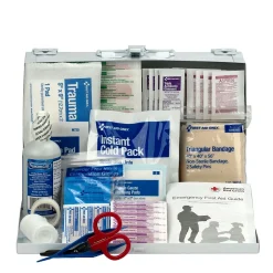 First Aid Kits<First Aid Only Metal First Aid Kit with Medication, 25 People, 106 Pieces (224-U/FAO)