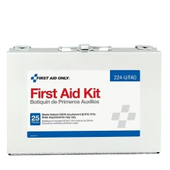 First Aid Kits<First Aid Only Metal First Aid Kit with Medication, 25 People, 106 Pieces (224-U/FAO)
