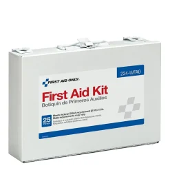 First Aid Kits<First Aid Only Metal First Aid Kit with Medication, 25 People, 106 Pieces (224-U/FAO)