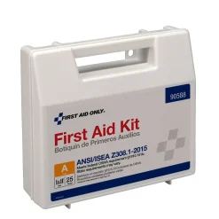 First Aid Kits<First Aid Only Plastic First Aid Kit, ANSI 2015 Class A, 25 People, 89 Pieces (90588)