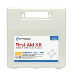 First Aid Kits<First Aid Only Plastic First Aid Kit, ANSI 2015 Class A+, 50 People, 183 Pieces (90639)