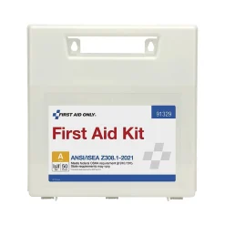 First Aid Kits<First Aid Only Plastic First Aid Kit,ANSI 2021 Class A, 50 People, 184 Pieces (91329)