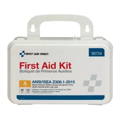 First Aid Kits<First Aid Only Plastic Weatherproof First Aid Kit, ANSI 2015 Class A, 10 People, 71 Pieces (90754)