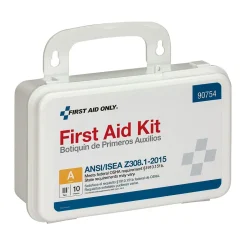 First Aid Kits<First Aid Only Plastic Weatherproof First Aid Kit, ANSI 2015 Class A, 10 People, 71 Pieces (90754)